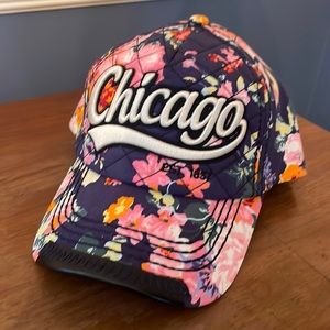 Chicago quilted embroidered floral baseball adjustable hat